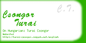 csongor turai business card